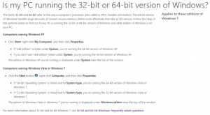 32 or 64 bit Windows